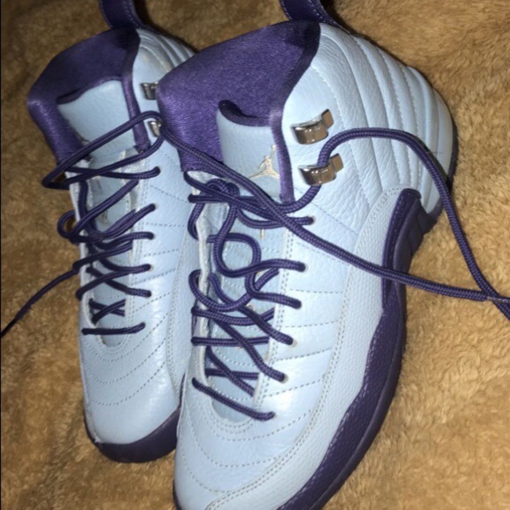 Blue Jordan 12's